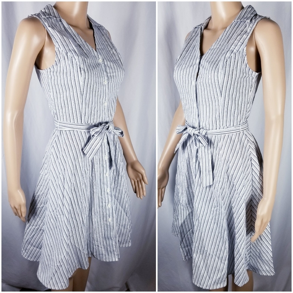 Love...Ady | Midi Button Down Collared Flare Dress